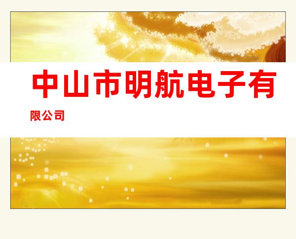 中山市明航电子有限公司