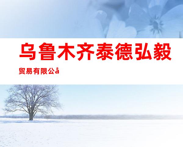 乌鲁木齐泰德弘毅贸易有限公司