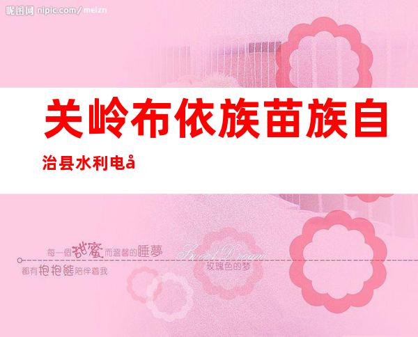 关岭布依族苗族自治县水利电力局鸡窝田渠道工程管理所