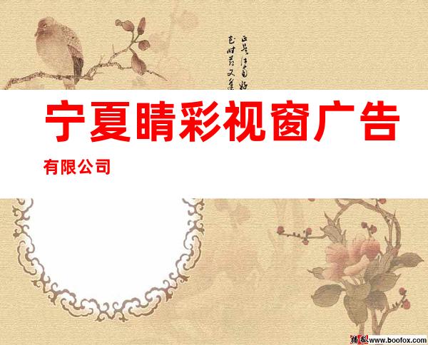 宁夏睛彩视窗广告有限公司