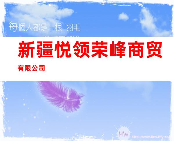 新疆悦领荣峰商贸有限公司